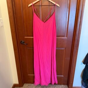 Old Navy Vibrant Pink Maxi Dress